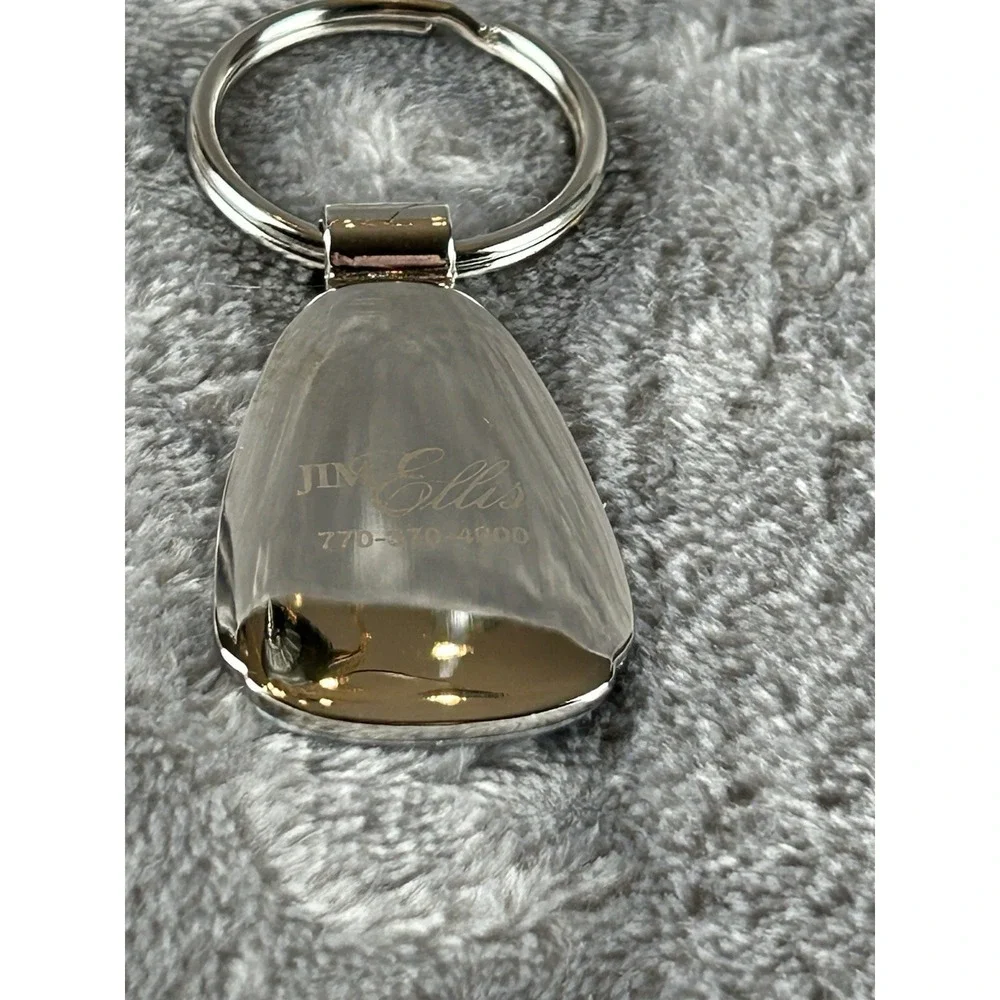 Volkswagen Blue Enamel Chrome Logo Keychain Jim Ellis VW Dealership New in Box